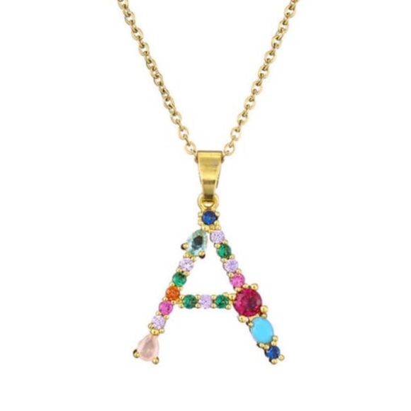 Jewelry - Letter Initial Pendant Necklace - Choose your letter